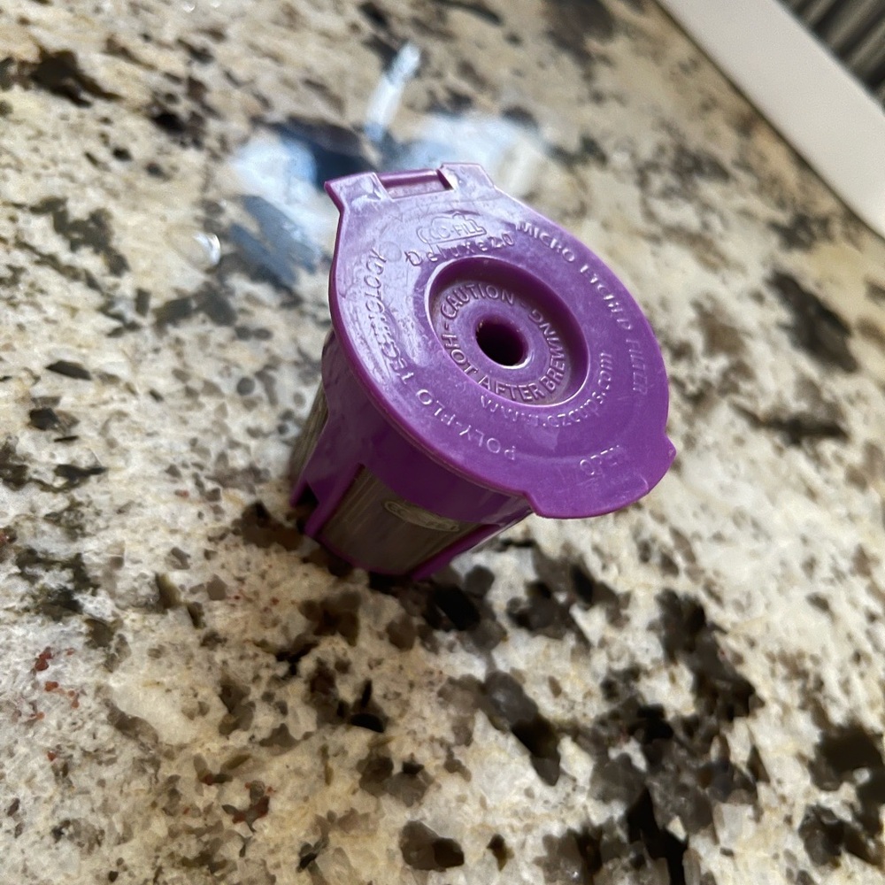 Purple a reusable Keurig K-Cup coffee filter pod
